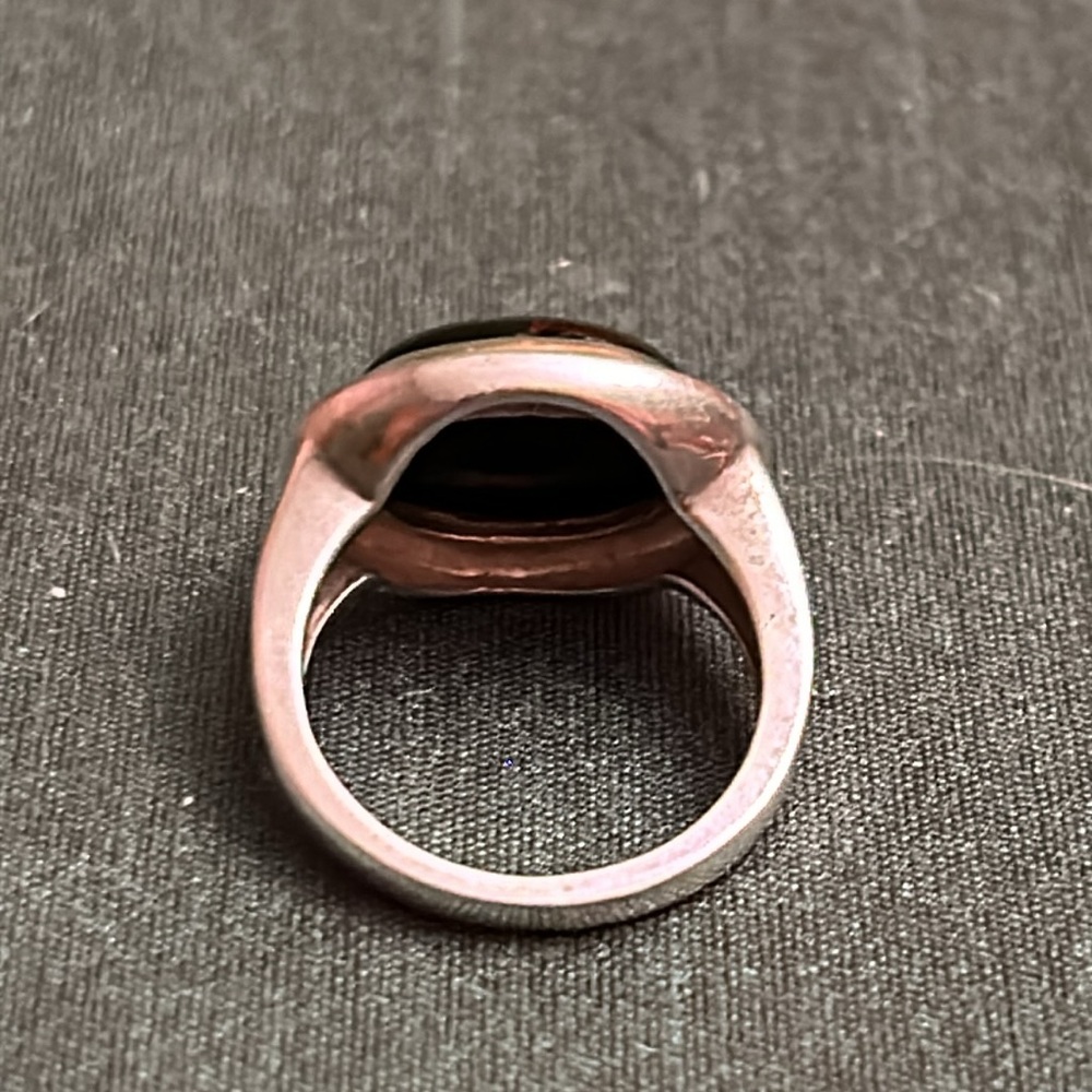 Onyx Ring in Sterling Silver & 14K gold - Picture 5 of 6